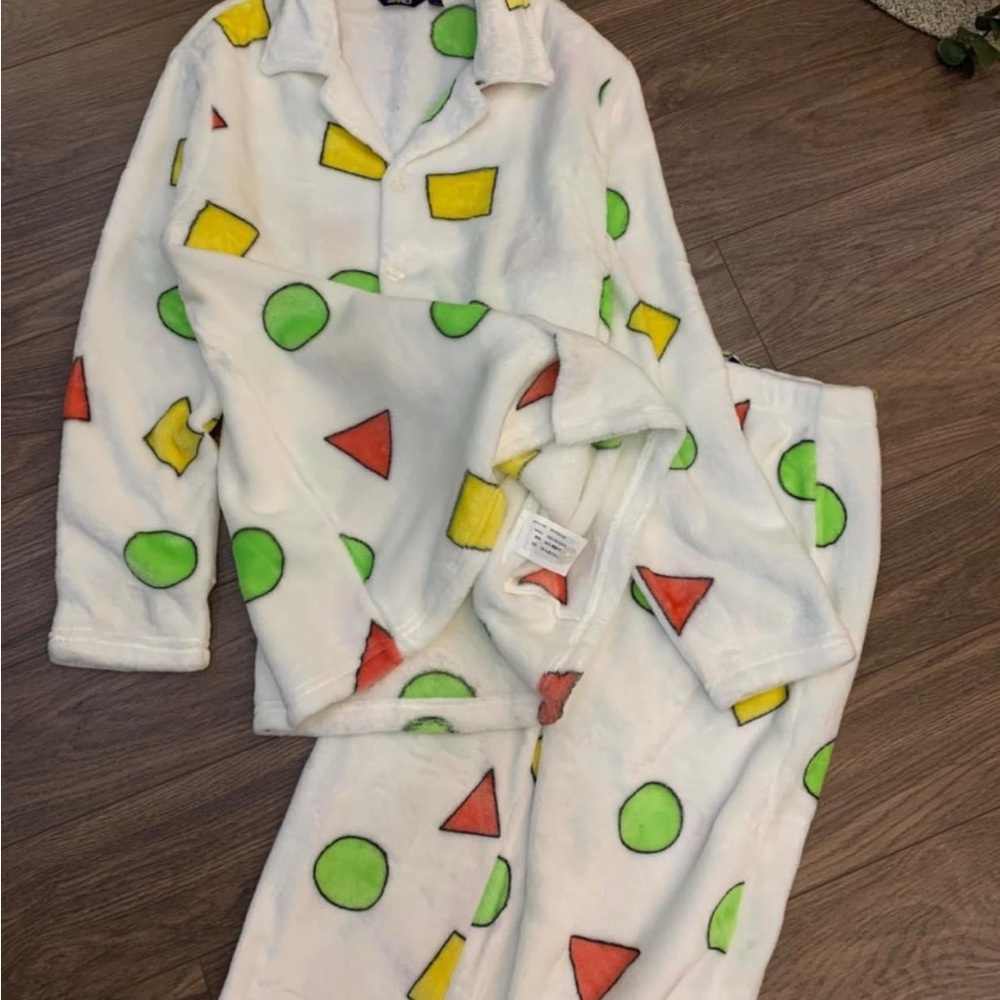 WINTER CRAYON SHINCHAN PAJAMAS UNISEX SLEEP WEAR CUTE CARTOON FANNEL PAJAMASSET
